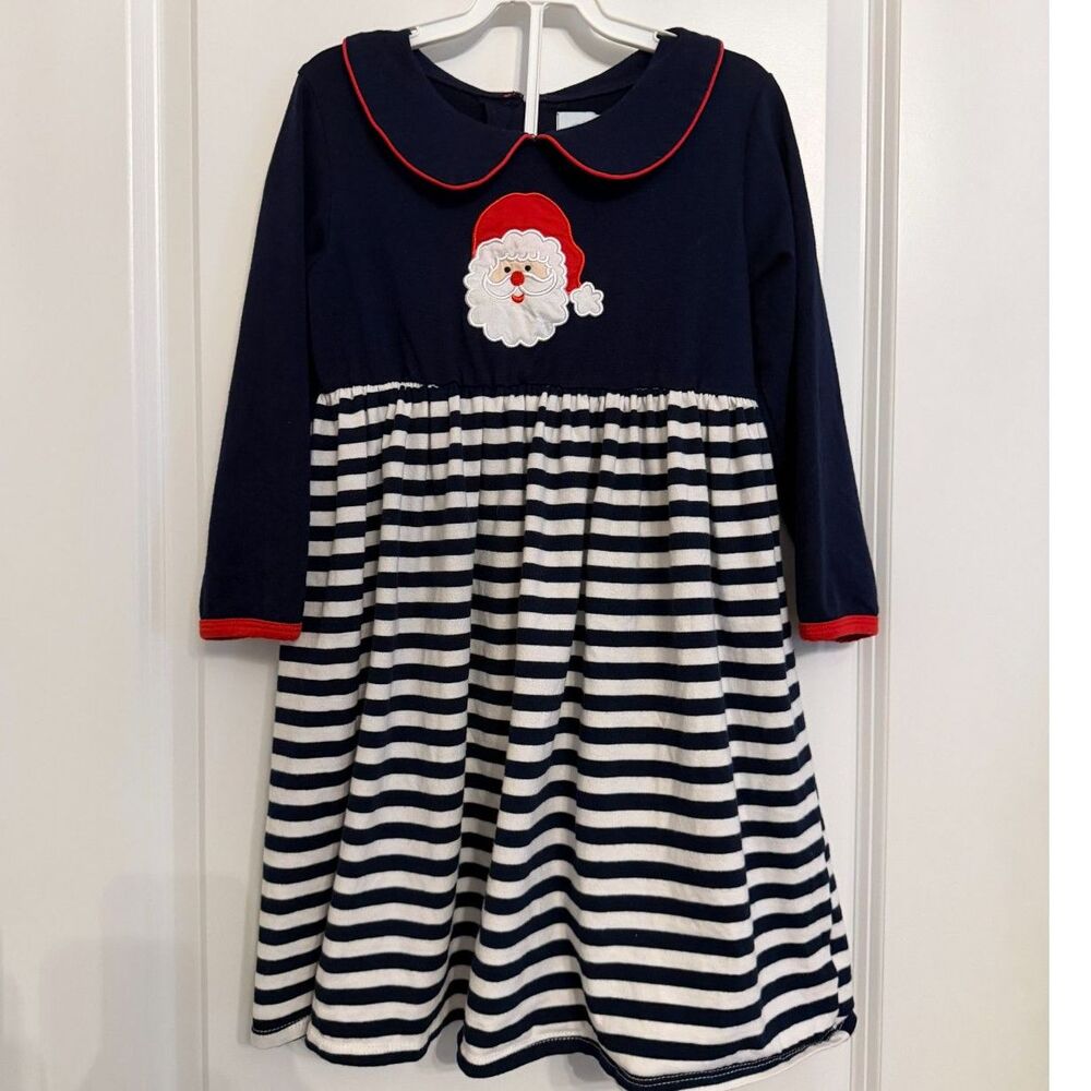 Down by the Creek Girls Santa Christmas Dress – Size 6